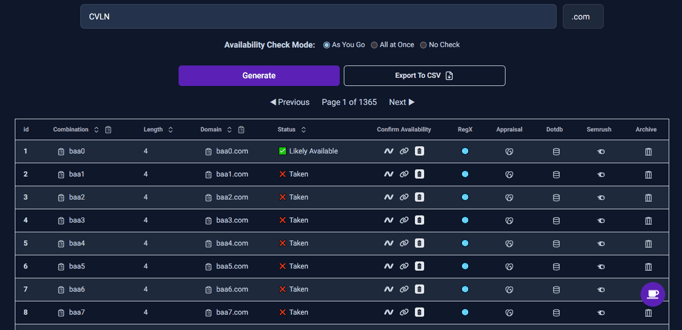 Brandable domain generator